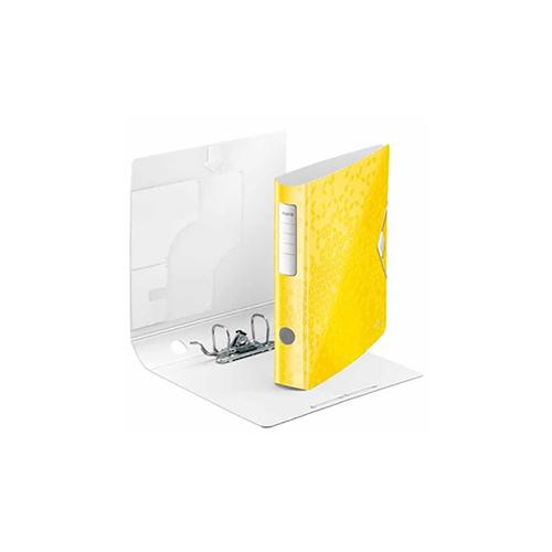 Photo de Classeur à levier Wow A4 - dos 8 cm - Jaune - Leitz