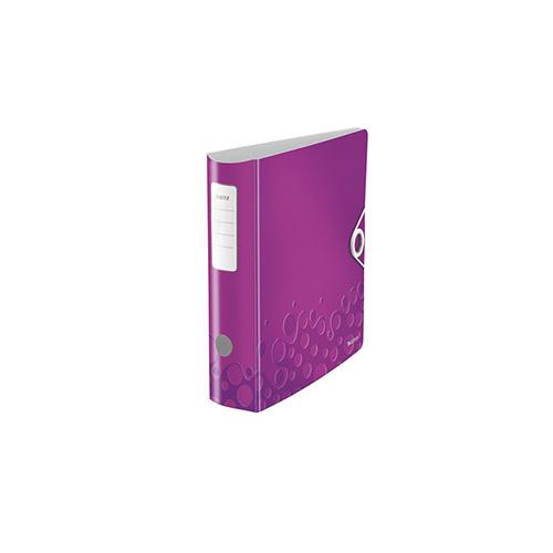 Photo de Classeur à levier Wow A4 - dos 8 cm - Mauve - Leitz