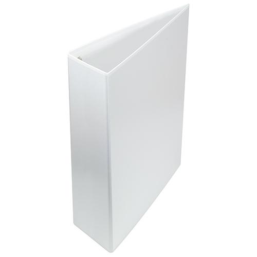 Photo de Classeur personnalisable carton 4 anneaux - 5cm - Blanc - Kangaro