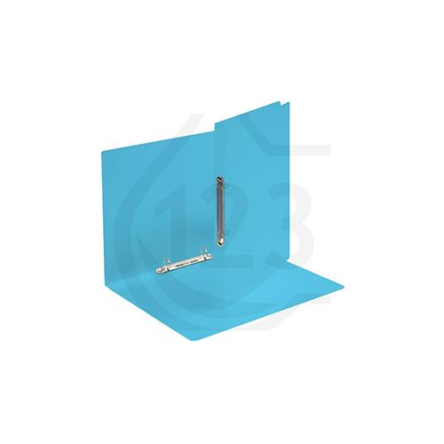 Photo de Classeur PVC translucide  2 anneaux - dos 1,6 cm - Bleu - Foldersys