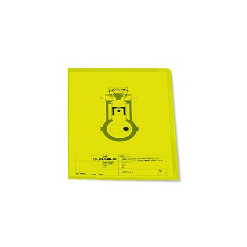 Photo de Chemises coins lisse PVC A4 - Jaune - Durable