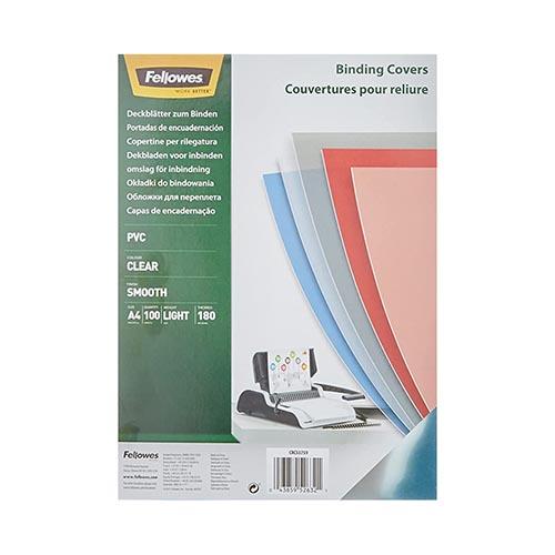 Photo de Couverture lisses transparentes - A4 - Fellowes