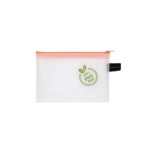 Photo de Pochette zip écologique A6 - Orange - Foldersys