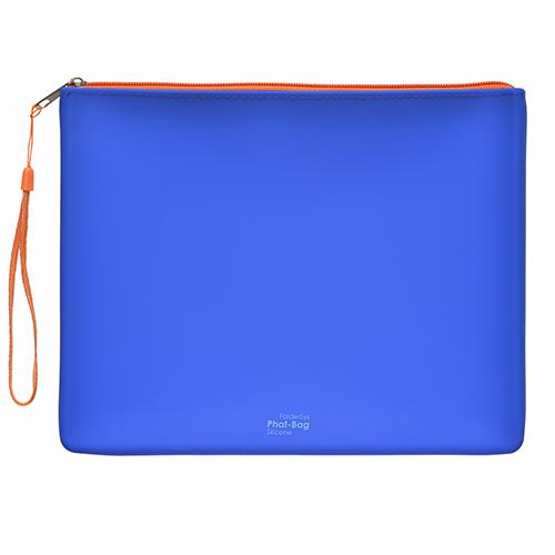 Photo de Pochette zippée en silicone - A5 - Bleu - Foldersys