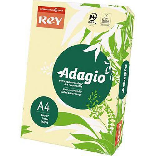 Photo de Papier couleur Rey Adagio A4 80GR - Canari - Jaune - Rey