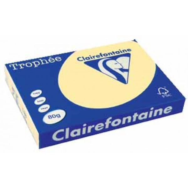 Photo de Papier Clairefont. Trophée-A3-80 g-canari - Jaune - Trophee