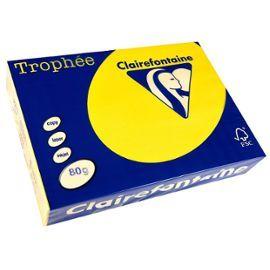 Photo de Papier Clairefont. Trophée-A3-80 g-jaune soleil - Jaune - Trophee