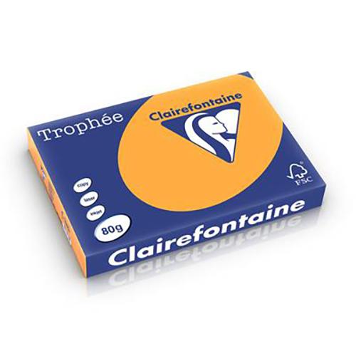 Photo de Papier Clairefont. Trophée-A3-80 g-clémentine - Orange - Trophee