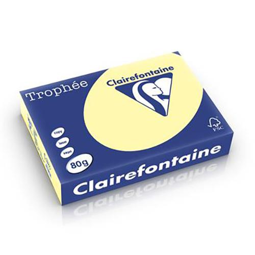 Photo de Papier Clairefont. Trophée-A4-80 g-canari - Jaune - Trophee