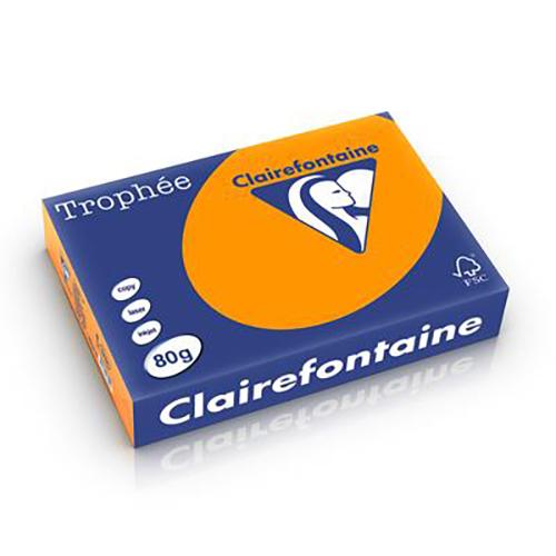 Photo de Papier Clairefont. Trophée-A4-80 g-orange vif - Orange - Trophee