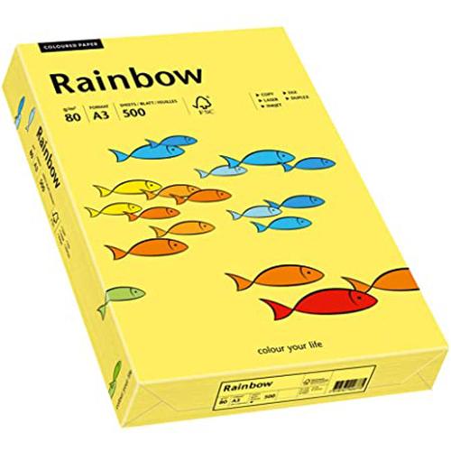 Photo de Papier Rainbow A3 80 gr (500)  - Jaune - Rainbow