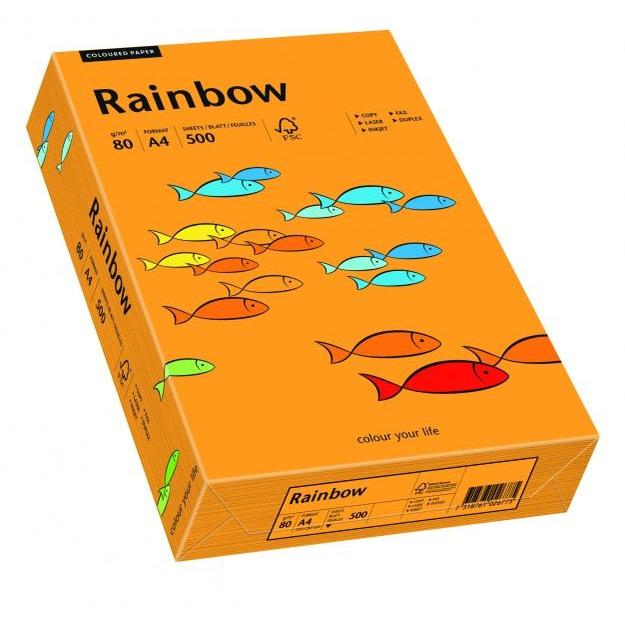 Photo de Papier Rainbow A4 80 gr (500)  - Orange - Rainbow