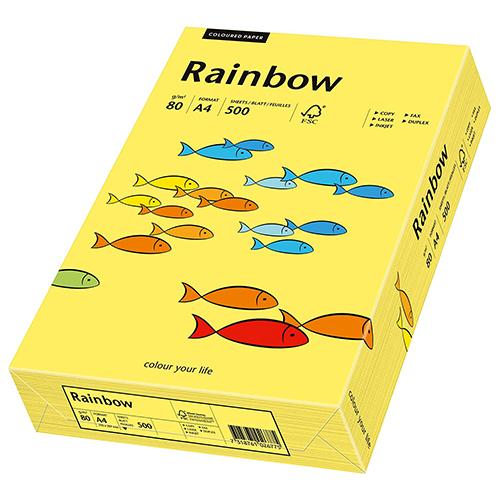 Photo de Papier Rainbow A4 80 gr (500)  - Jaune - Rainbow