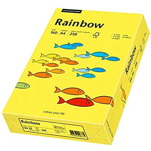 Photo de Papier Rainbow A4 160 gr (250)  - Jaune - Rainbow