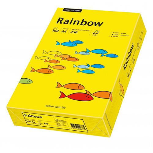 Photo de Papier Rainbow A4 160 gr (250)  - Jaune - Rainbow