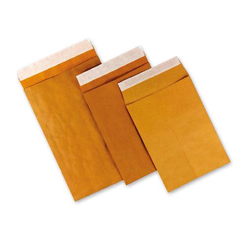 Foto van Bruine envelop van kraftpapier met gusset - flap met stripcol - Bruin