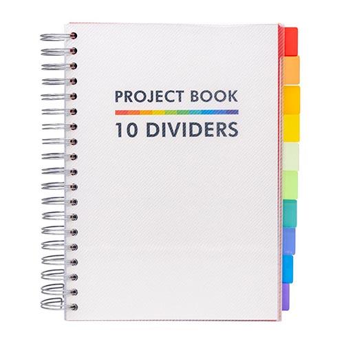 Photo de Cahier spirale Project Book 400 - 10 tabs - Multicolore - Pukka Pad