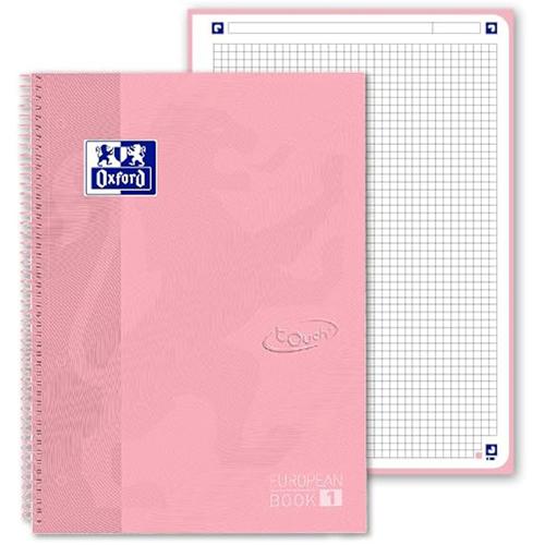 Photo de Cahier Europeanbook - A4+ - 5x5 - Rose - Oxford