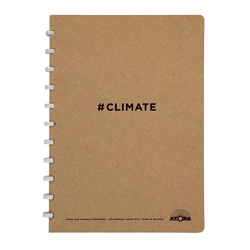 Foto van Atoma Klimaatnotitieboek - A4 - vierkant 5x5 - Bruin - Atoma
