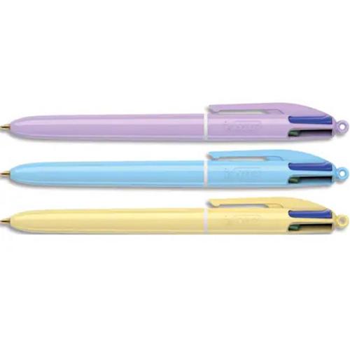 Photo de Stylo-bille BIC 4 corps couleur pastel - Multicolore - Bic