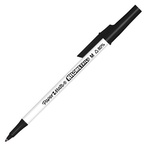 Photo de Stylo-bille non rétractable - Kilometrico - 1mm - Noir - Paper Mate