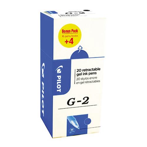 Photo de Stylo-bille G2-7 - fin - Pack 16+4 - Bleu - Pilot