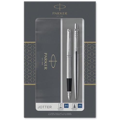 Foto van Jotter stalen biros + vulpen set - Parker