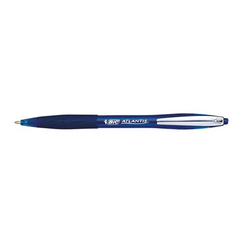 Photo de Stylo bille rétractable - Atlantis Soft - Bleu - Bic