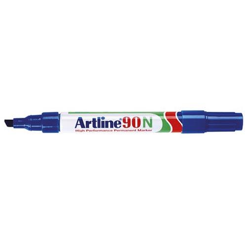 Photo de Marqueur - pointe biseautée - 2/5mm - Artline 90 - Bleu - Artline