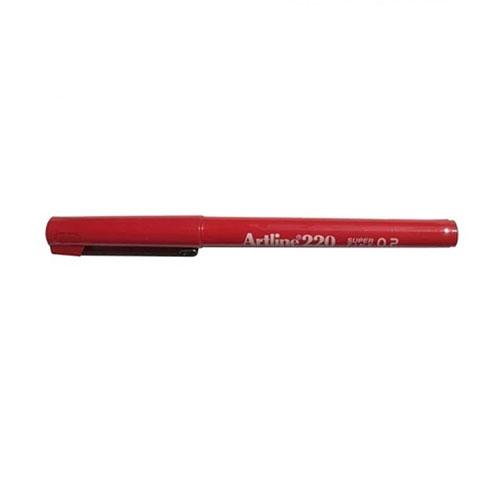 Photo de Feurtre indélébile - 0,2mm - Artline 220 - Rouge - Artline