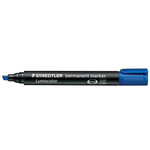 Photo de Marqueur - Pointe biseauté - 2/5mm - Lumocolor 350  - Bleu - Staedtler