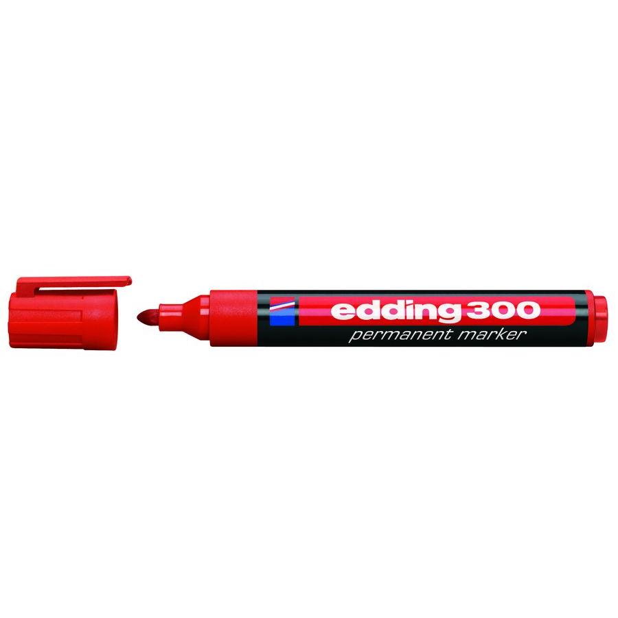 Photo de Marqueur permanent - Edding 300 - Rouge - Edding