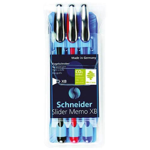 Photo de Stylo-bille Slider - Pack - Memo XB - Multicolore - Schneider