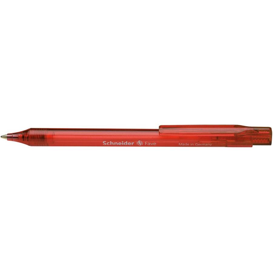 Photo de Stylo bille réctractable - Fave - Rouge - Schneider