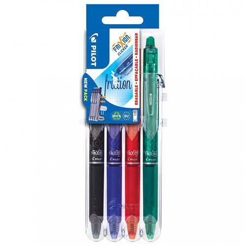 Photo de Stylo bille - Frixion Clicker - Lot de 4 - Multicolore - Pilot