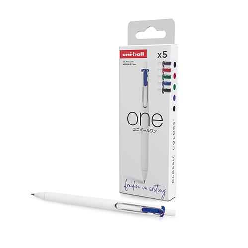 Foto van Gel One Classic-roller - Set van 5 - Veelkleurig - Uni-Ball