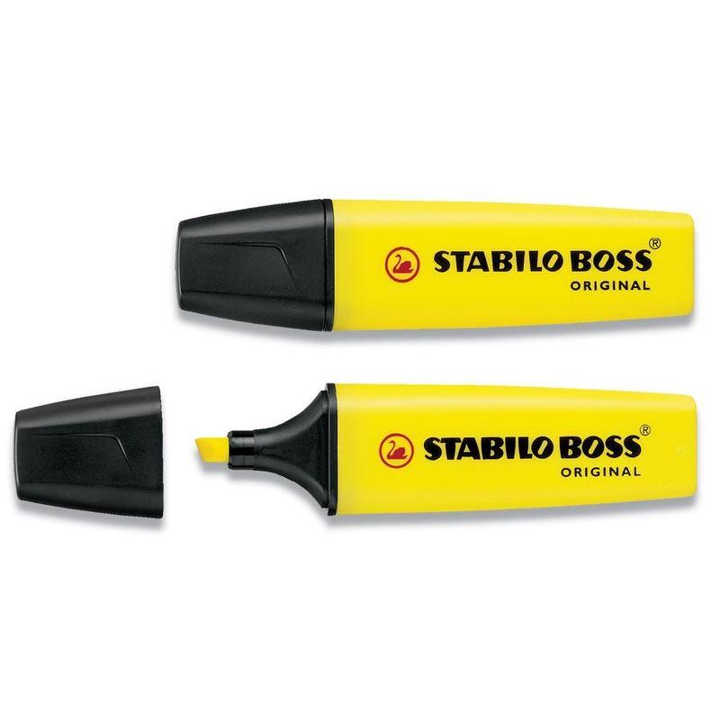 Photo de Surligneur fluo - Stabilo Boss - Jaune - Stabilo