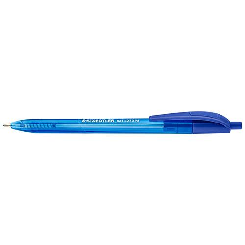 Photo de Stylo-bille triangulaire rétractable - Bleu - Staedtler