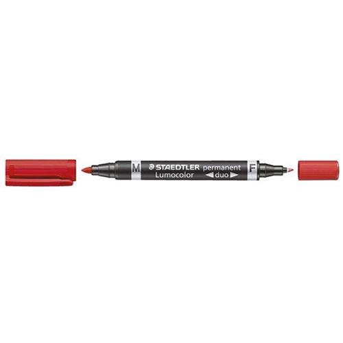 Photo de Marqueur - Lumocolor Duo - Rouge - Staedtler