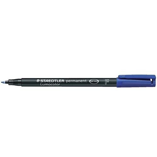 Photo de Marqueur - 0,6mm - Lumocolor 318 - Bleu - Staedtler