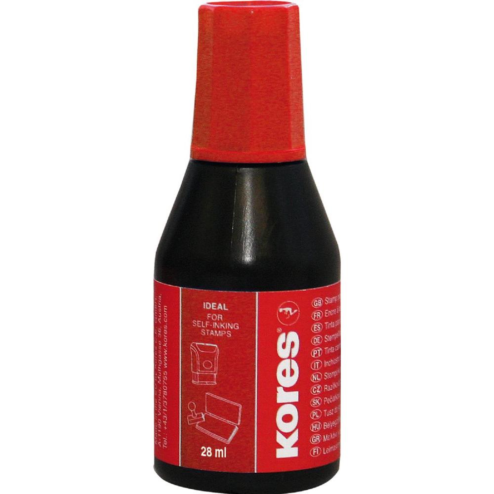 Photo de Encre à tampon - rouge - 27ml  - Rouge - Kores