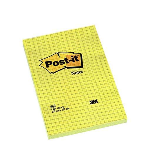 Photo de Post-it - quadrillé - jaune - Super Sticky