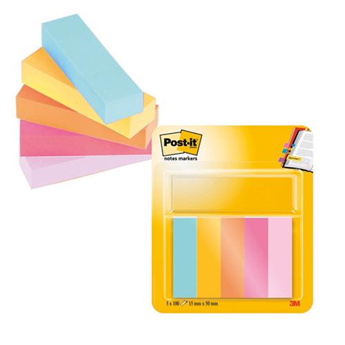 Photo de Post-it index 15 x 50mm assortis - 5x50 - Multicolore - Post-it