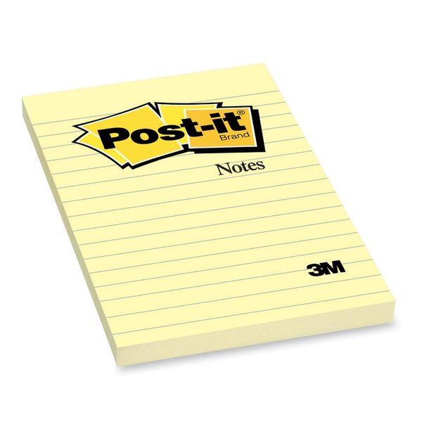 Photo de Post-it Super Sticky ligné - (6 blocs) - 102x152mm - Jaune - Super Sticky