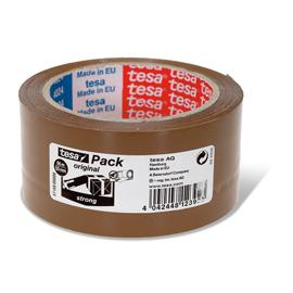Foto van Sterke transparante tape -50mmx66m - verpakking van 6 - Bruin - Tesa
