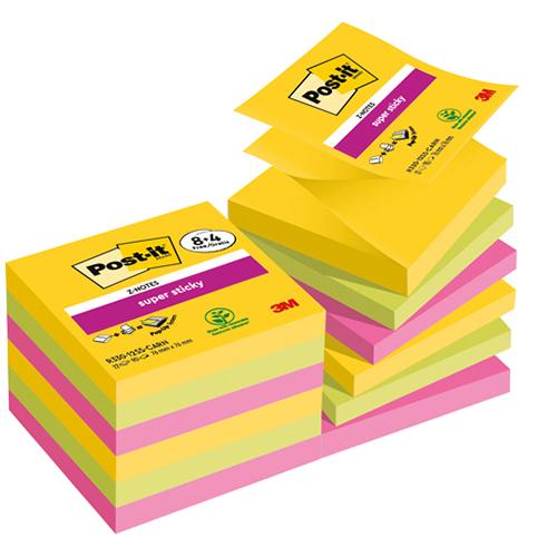 Photo de 8+4 Post-it Z-Notes SS Carnival76x76  8+4