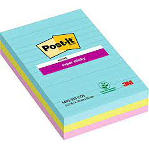 Photo de Post-it  Sticky Cosmic - 101x152 ligné  (lot3) - Multicolore - Post-it