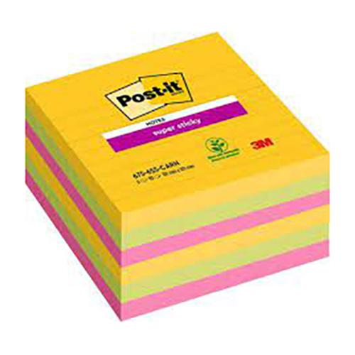 Photo de Post-it  Sticky Carnival - 101x101 ligné (lot6) - Multicolore - Post-it