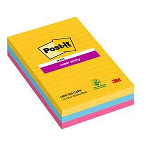 Photo de Post-it  Sticky Carnival - 101x152 ligné (lot3) - Multicolore - Post-it