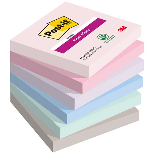 Photo de Post-it  Sticky Soulful - 76x76 (lot6) - Multicolore - Post-it